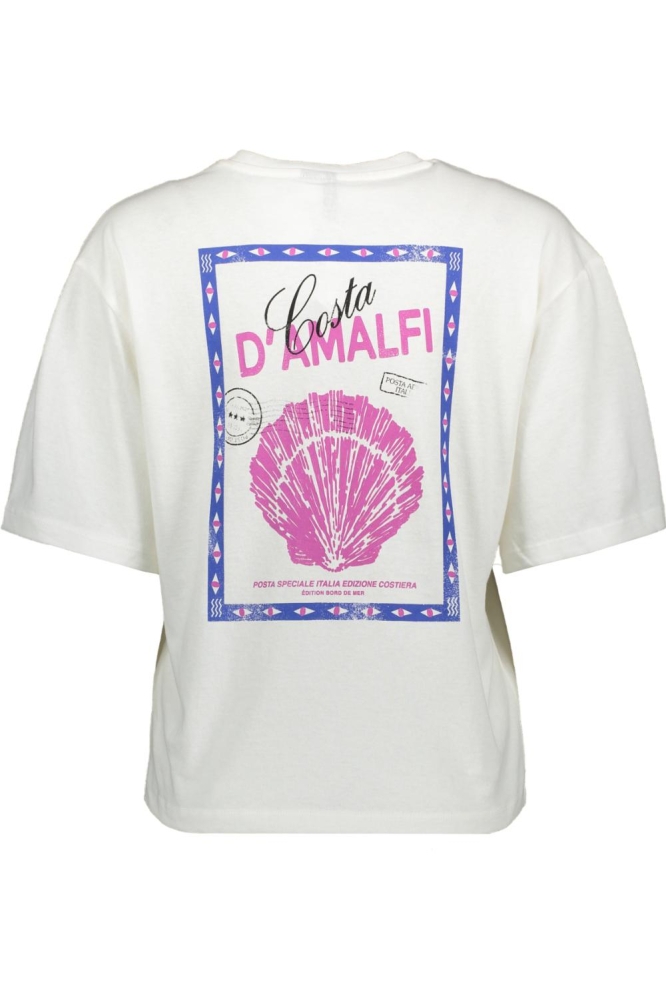VMTRINE THILDE S/S TEE JRS EXP 10337725 CLOUD DANCER/ PINK SHELL
